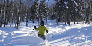 DOWNHILL SKIING AT MONT GRAND-FONDS
